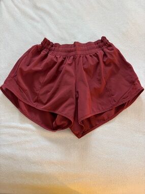 lululemon athletica Women's Hotty Hot Burgundy Athletic Shorts